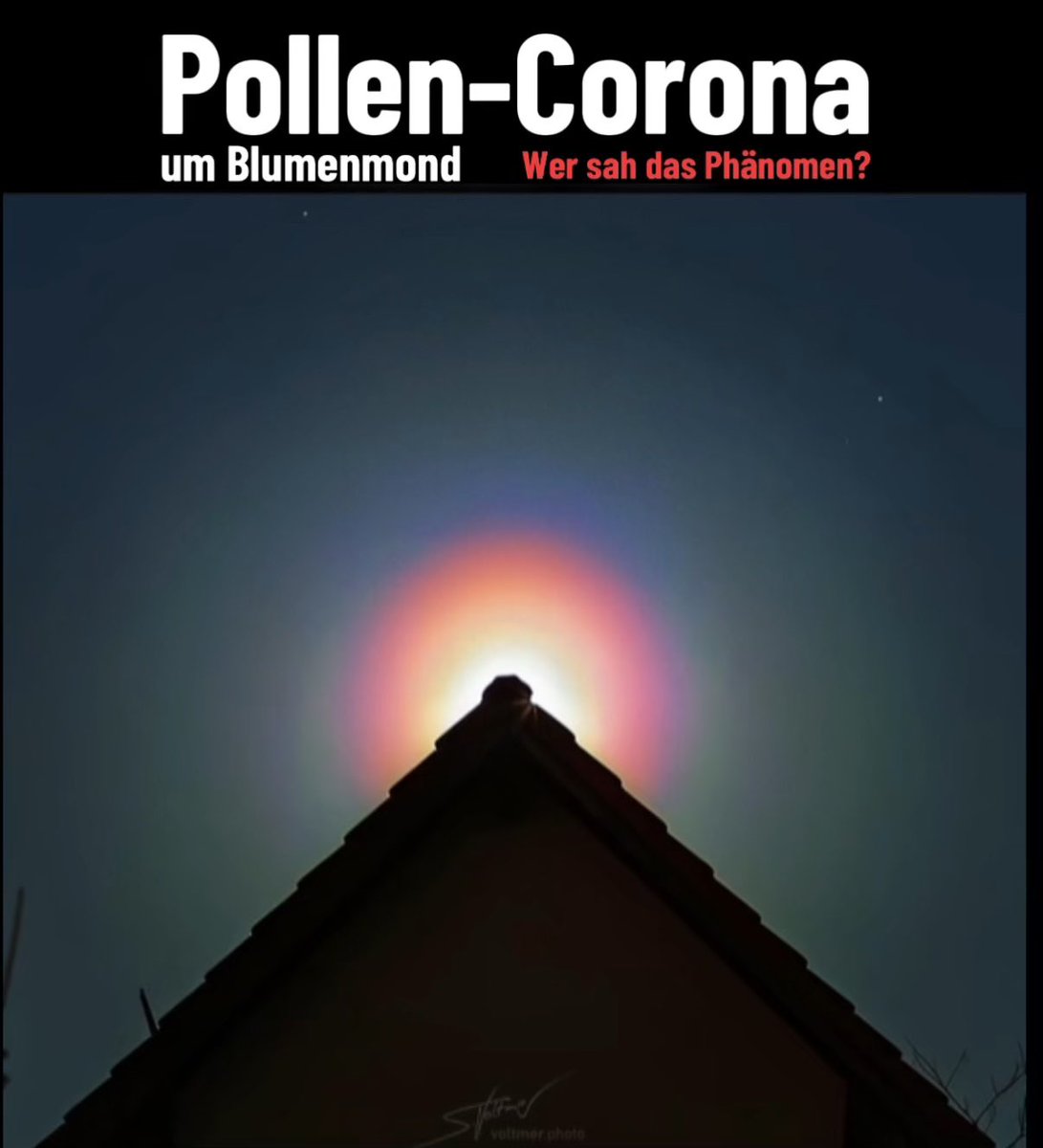 Dr. Sebastian Voltmer (@sevospace) on Twitter photo Hast Du auch schon mal eine Pollen-Corona gesehen um Sonne oder Mond?
📷 <a href="/SeVoSpace/">Dr. Sebastian Voltmer</a>
#vollmomd #blumemmond #flowermoon #atmosphäre #sebastianvoltmer #skyscape #astrophotography Hast Du auch schon mal eine Pollen-Corona gesehen um Sonne oder Mond?
📷 <a href="/SeVoSpace/">Dr. Sebastian Voltmer</a>
#vollmomd #blumemmond #flowermoon #atmosphäre #sebastianvoltmer #skyscape #astrophotography