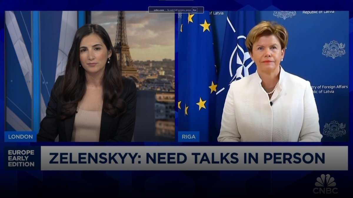 Latvian MFA 🇱🇻 | #StandWithUkraine 🇺🇦 (@latvian_mfa) on Twitter photo 🎥 Watch FM <a href="/Braze_Baiba/">Baiba Braže</a> speak to <a href="/EuropeEarlyCNBC/">Europe Early Edition</a> on the upcoming <a href="/NATO/">NATO</a> foreign ministers' meeting in Türkiye 🇹🇷, the need to support Ukraine's 🇺🇦 self-defence & Latvia's 🇱🇻 plan to spend 5⃣% of GDP on defence already next year.
Full interview ⤵️
cnbc.com/video/2025/05/… 🎥 Watch FM <a href="/Braze_Baiba/">Baiba Braže</a> speak to <a href="/EuropeEarlyCNBC/">Europe Early Edition</a> on the upcoming <a href="/NATO/">NATO</a> foreign ministers' meeting in Türkiye 🇹🇷, the need to support Ukraine's 🇺🇦 self-defence & Latvia's 🇱🇻 plan to spend 5⃣% of GDP on defence already next year.
Full interview ⤵️
cnbc.com/video/2025/05/…