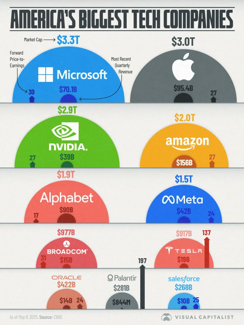 🌐 The biggest tech companies in the United States.