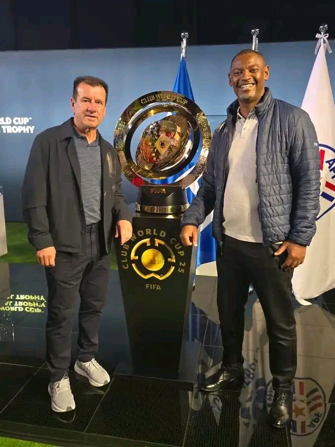 I caught up with Brazilian legend, Dunga, and got a first-hand glimpse of the iconic FIFA Club World Cup trophy in Asuncion, Paraguay ahead of the 75th FIFA Congress on Thursday, 15th May 2025