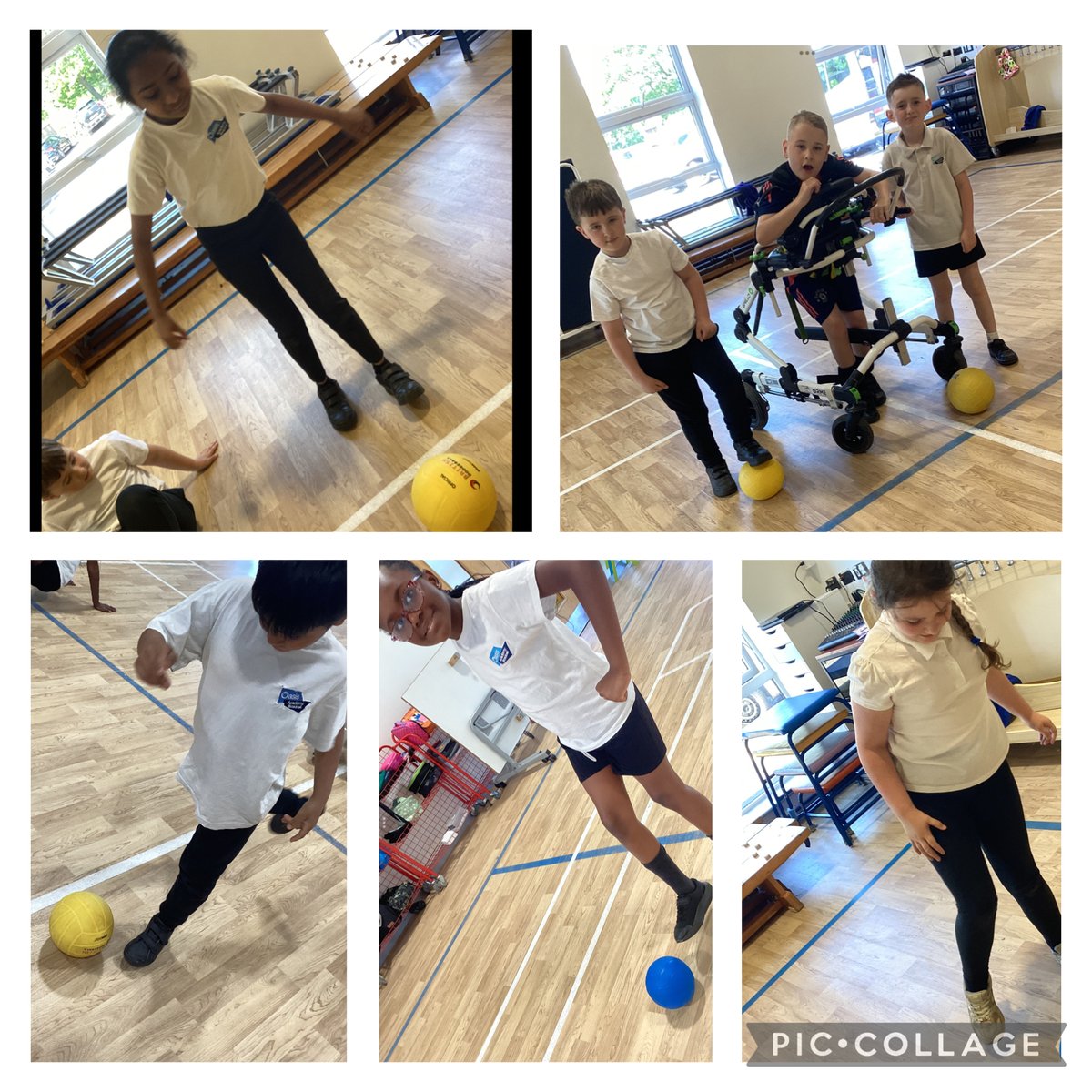 4 Goodall working hard during PE focusing on coordination skills