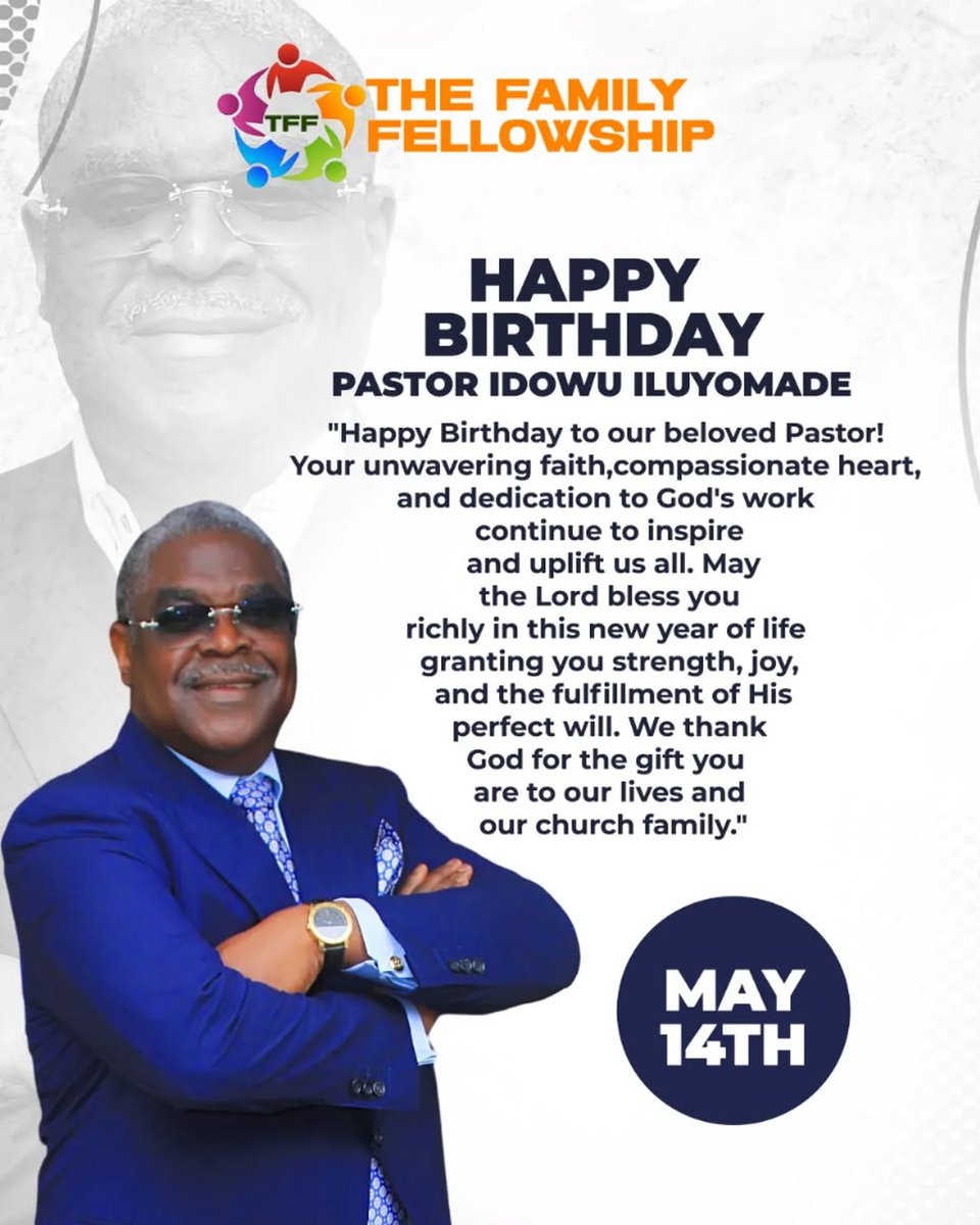 PastorID's tweet photo. From #TheFamilyFellowship 

We celebrate you our beloved #PastorID as you celebrate your birthday today. Happy birthday PID🎉🎊🥳 https://t.co/dX0OSBQZol