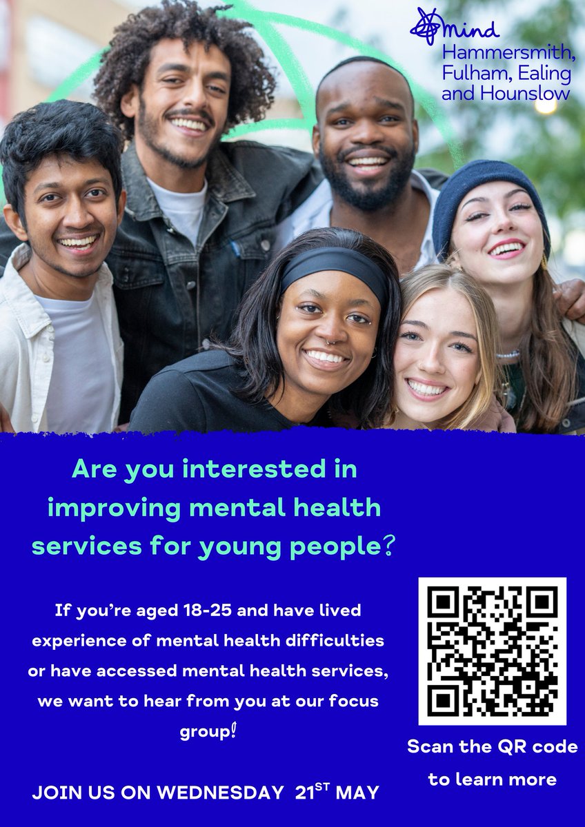 Co-Production is at the heart of everything we do, without it our services would not be fit for purpose. Aged 18-25 want help shape the future of mental health services? Sign up for our in-person co-production focus group! Find out more and sign up here: surveymonkey.com/r/Y7YC7LR