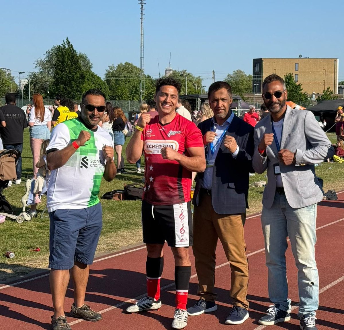 Tower Hamlets Council (@towerhamletsnow) on Twitter photo Fantastic day for our councillors at the <a href="/SoccerSix/">Soccer Six</a> tournament in Mile End Stadium. Great to see stars like <a href="/JustinHawkins/">Justin Hawkins</a>, <a href="/BiancaGascoigne/">B</a> and Merdud Takaloo at this #LoveFootball event. An amazing turnout showing what our borough has to offer! #LoveTowerHamlets Fantastic day for our councillors at the <a href="/SoccerSix/">Soccer Six</a> tournament in Mile End Stadium. Great to see stars like <a href="/JustinHawkins/">Justin Hawkins</a>, <a href="/BiancaGascoigne/">B</a> and Merdud Takaloo at this #LoveFootball event. An amazing turnout showing what our borough has to offer! #LoveTowerHamlets