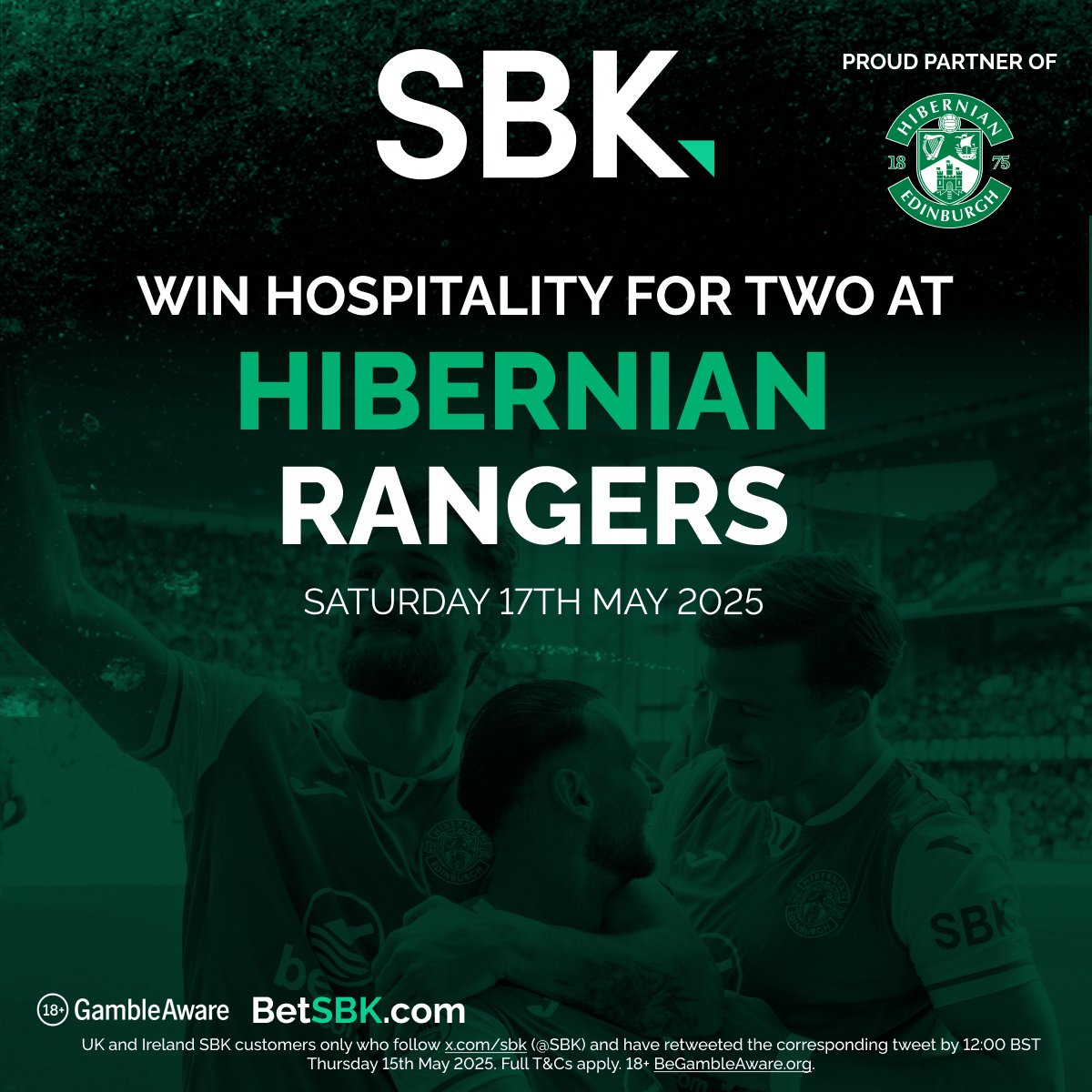 SBK (@sbk) on Twitter photo Fancy being at Easter Road on Saturday?
To be in with a chance of winning a pair of all-inclusive hospitality tickets for <a href="/HibernianFC/">Hibernian Football Club</a> vs <a href="/RangersFC/">Rangers Football Club</a> simply...
โFollow SBK
โป๏ธRetweet this post
โฐBefore 12:00 BST tomorrow.
Good luck...
T&Cs: ttps://tinyurl.com/4psesavy Fancy being at Easter Road on Saturday?
To be in with a chance of winning a pair of all-inclusive hospitality tickets for <a href="/HibernianFC/">Hibernian Football Club</a> vs <a href="/RangersFC/">Rangers Football Club</a> simply...
โFollow SBK
โป๏ธRetweet this post
โฐBefore 12:00 BST tomorrow.
Good luck...
T&Cs: ttps://tinyurl.com/4psesavy