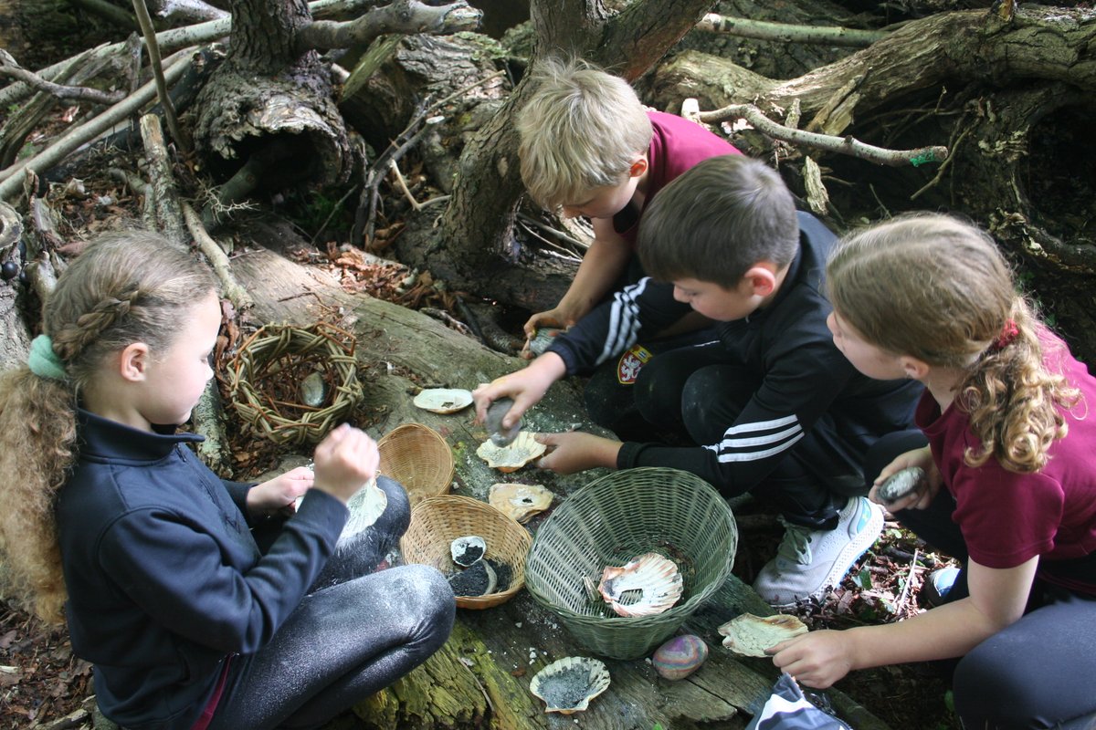 Children love acquiring outdoor skills - and our Forest School is the perfect place to learn. Our new stone age programme includes lighting fires, making charcoal, handling artefacts and making string from nettles. Youngsters from the <a href="/RAASchoolGatton/">RAA School</a> certainly got in the spirit.