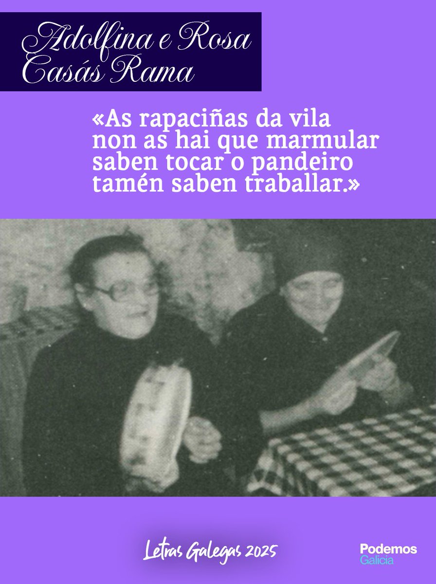 Adolfina e Rosa Casás Rama, cantareiras de Cerceda, deron vida á nosa tradición oral con voz propia. Tía e sobriña, aprenderon a cantar en familia e axiña foron chamadas para rogas e foliadas. 🧵