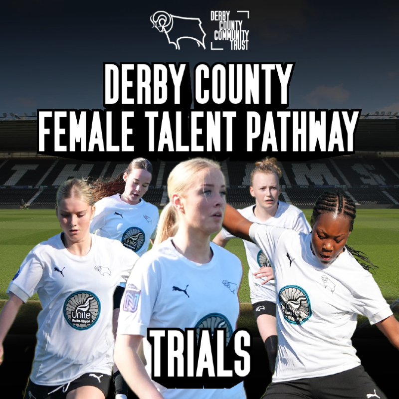 DCCTOfficial's tweet photo. Interested in joining the Derby County Female Talent Pathway? ⚽

We are excited to announce information regarding trials for the 2025/26 season. The first round will take place on Sunday 8th June for U9s to U16s. 🌟

All players must pre-register before Wednesday 28th May.