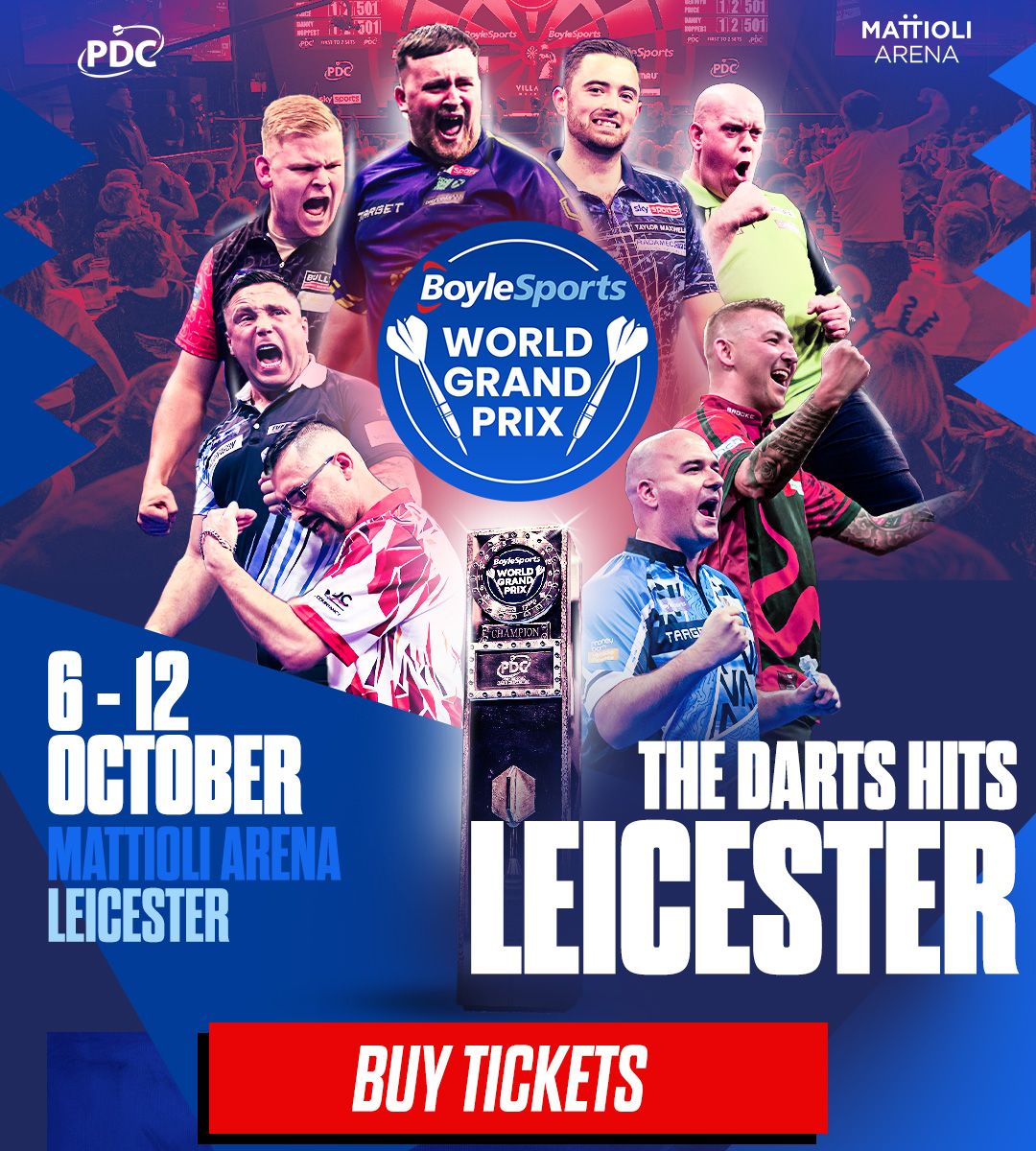 Today's the Day 🎯  💥 
World Grand Prix of Darts on GENERAL SALE AT 12pm
bit.ly/WGP2525 
We've seen record sales, again, this year for pre-registrations and we know general sales will go FAST!
Secure your tickets fast for Leicester's top night out!
