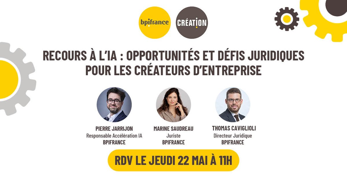 Pépite France (@pepitefrance) on Twitter photo 🤖 Tu veux identifier tout ce que l’IA peut t’apporter (et t’éviter les pièges) dans ton aventure entrepreneuriale ?
Ce webinaire by <a href="/BpifranceCrea/">Bpifrance Création</a> est fait pour toi !
📅 RDV le jeudi 22 mai 2025 de 11h à 12h
Inscris-toi ici 👉 bit.ly/4j5KIFj 🤖 Tu veux identifier tout ce que l’IA peut t’apporter (et t’éviter les pièges) dans ton aventure entrepreneuriale ?
Ce webinaire by <a href="/BpifranceCrea/">Bpifrance Création</a> est fait pour toi !
📅 RDV le jeudi 22 mai 2025 de 11h à 12h
Inscris-toi ici 👉 bit.ly/4j5KIFj