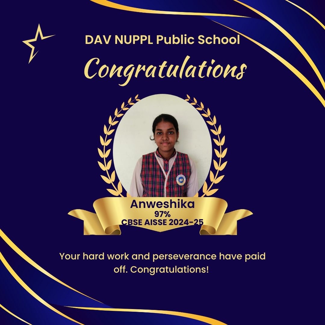 NUPPL_Official's tweet photo. सफलता की उड़ान!
DAV NUPPL पब्लिक स्कूल का 10वीं बोर्ड (2024-25) में  💯% रिजल्ट!
टॉपर अन्वेषिका ने हासिल किए 97% अंक 
 स्कूल औसत: 84.10%
विद्यालय चेयरमैन एवं एनयूपीपीएल  सीईओ श्री एस. दुरई कुमार  ने छात्रों को बधाई देते हुए शिक्षकों के मार्गदर्शन की सराहना की।
@nlcindialimited https://t.co/QDThGBLEoz