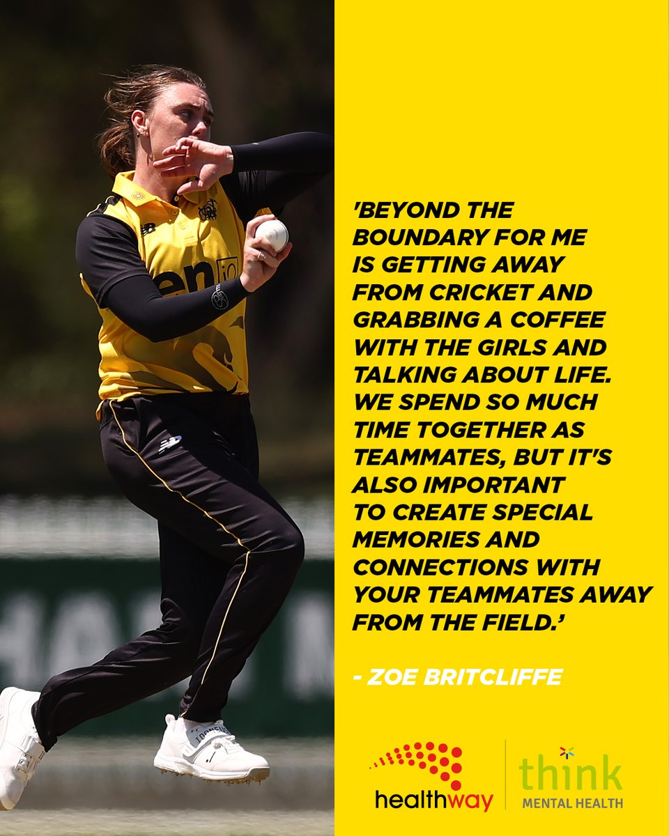 WACA (@waca_cricket) on Twitter photo Hear from Zoe Britcliffe on what 'Beyond The Boundary' means to her. π€π
<a href="/healthway/">Healthway Official</a>.wa #beyondtheboundary #thinkmentalhealth Hear from Zoe Britcliffe on what 'Beyond The Boundary' means to her. π€π
<a href="/healthway/">Healthway Official</a>.wa #beyondtheboundary #thinkmentalhealth