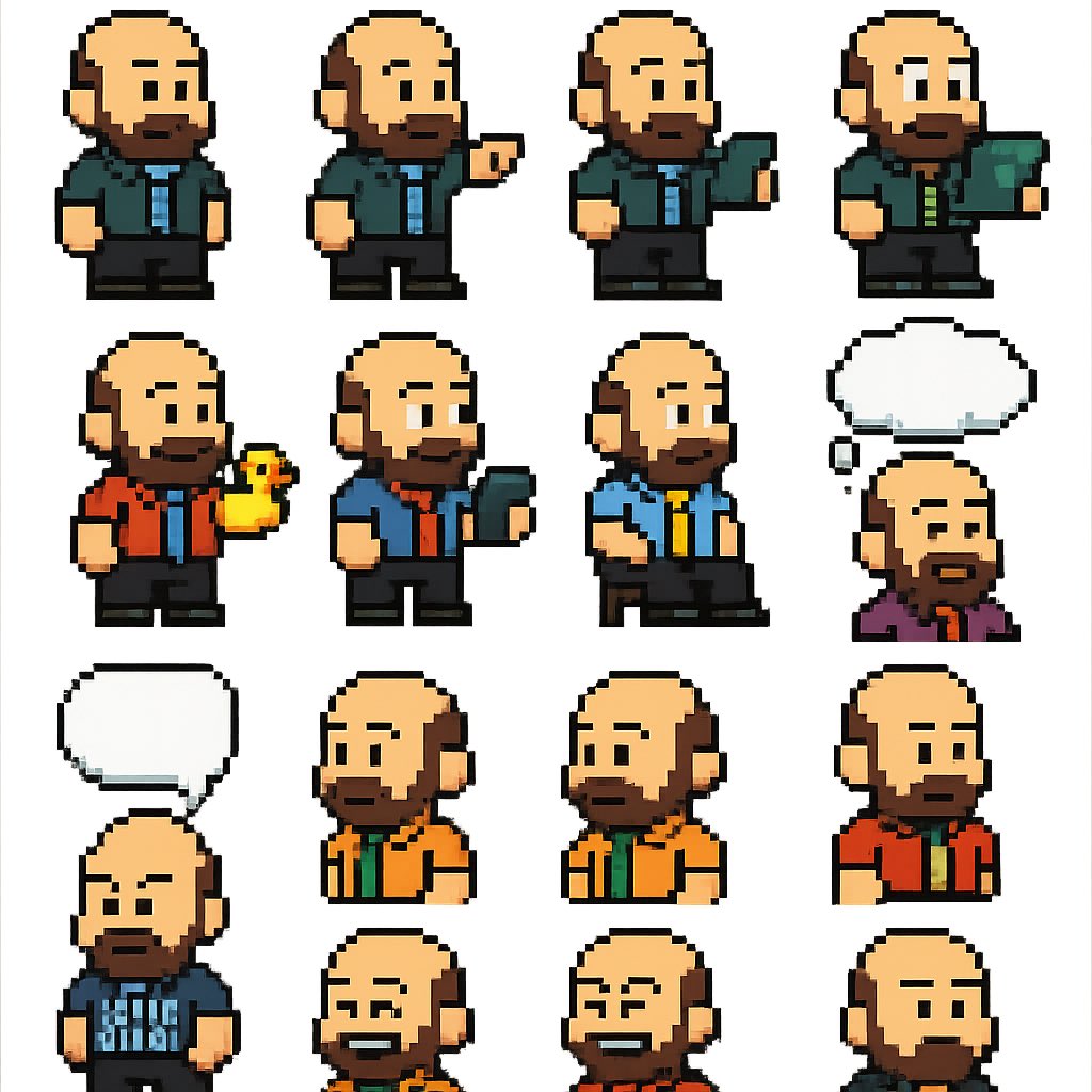 DHSB_MrScott's tweet image. ChatGPT is great fun for creating graphics to use in lesson resources. Here’s the latest set of Mr Scott sprites…! #GCSEComputerScience #J277 #ALevelComputerScience #H446 💻 → #ComputerScience @dhsboys
