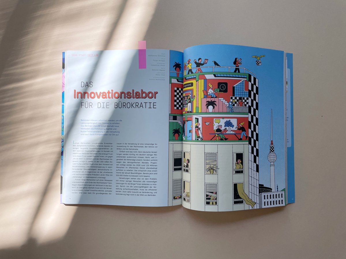 Das CityLABBerlin ist auf 4 Doppelseiten in der aktuellen Ausgabe der #NeueNarrative!
Als „Innovationslabor für die Demokratie“ zeigen wir, wie Prototyping, Agilität &amp; Nutzer:innenzentrierung Verwaltung verändern können.
Danke ans Team – die Ausgabe lohnt sich!
#CityLABBerlin