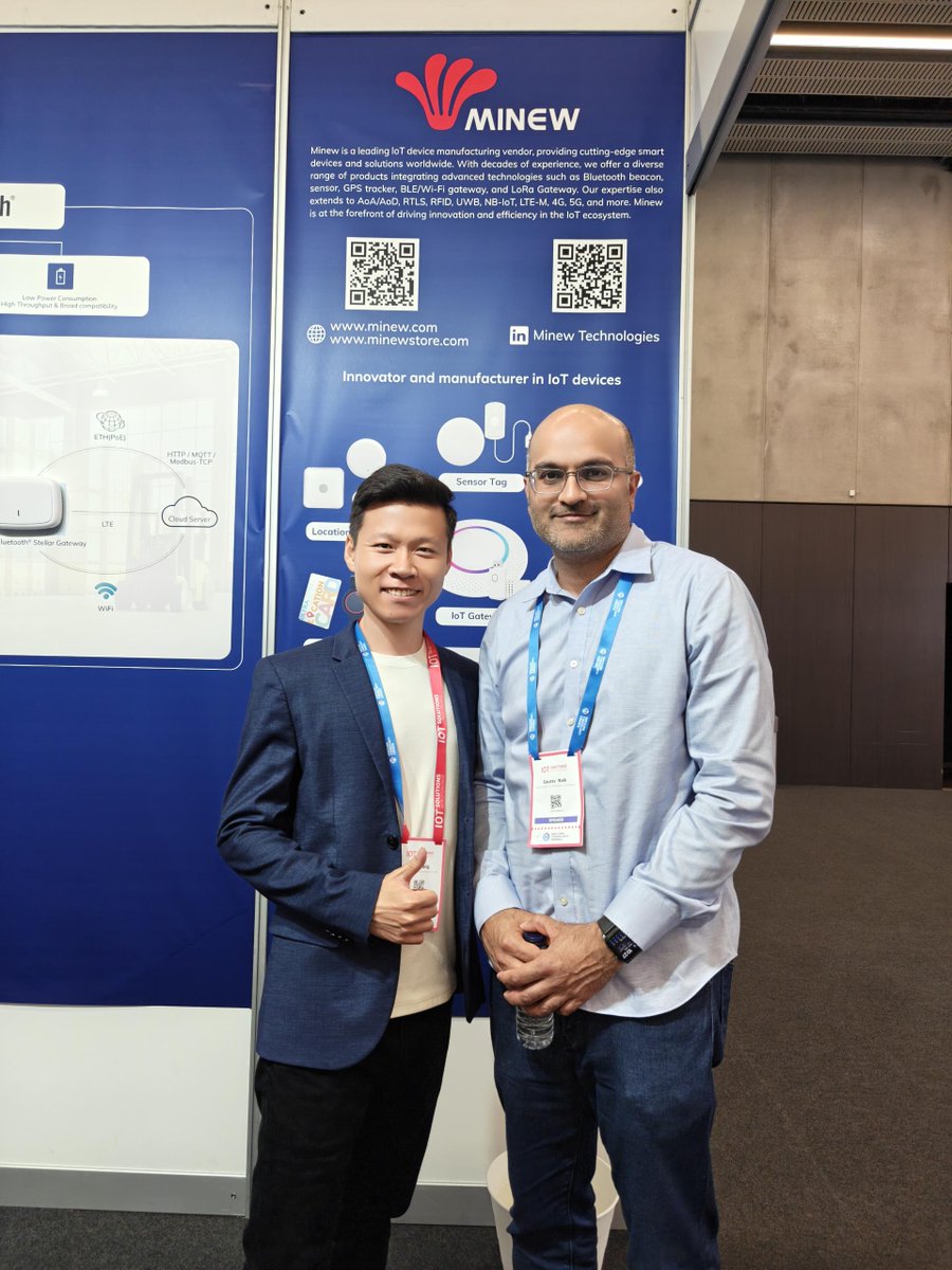 Sharing and communication spark new ideas and innovation. We're excited to meet so many people who are already thinking about what's next. We're at #IOTSWC25 right now — come visit us at Stand 𝐒𝐭𝐚𝐧𝐝 𝐀𝟒𝟐, 𝐇𝐚𝐥𝐥 𝟖, Gran Via Venue.

#Minew