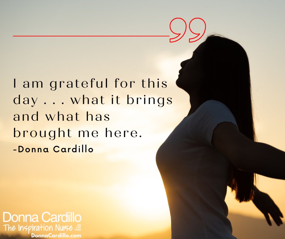 I am grateful for this day . . . what it brings and what has brought me here. -Donna Cardillo 
#gratitude