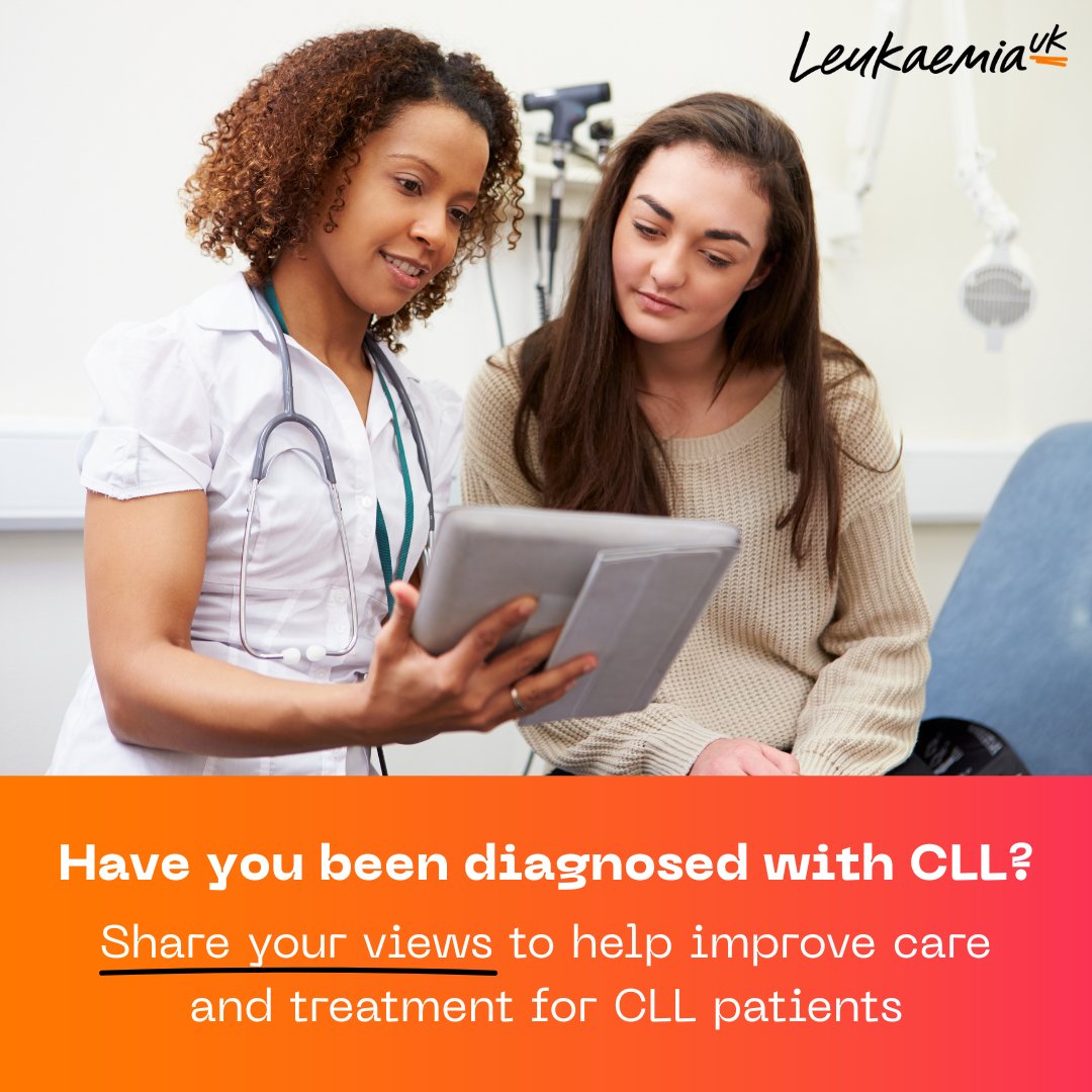 Have you been diagnosed with chronic lymphocytic leukaemia (CLL)?

We’re gathering patient experiences to support the evaluation of three new CLL treatments by NICE.

Share your views by 23rd May and help shape future care for people with CLL: forms.office.com/e/bZkkiYEirD