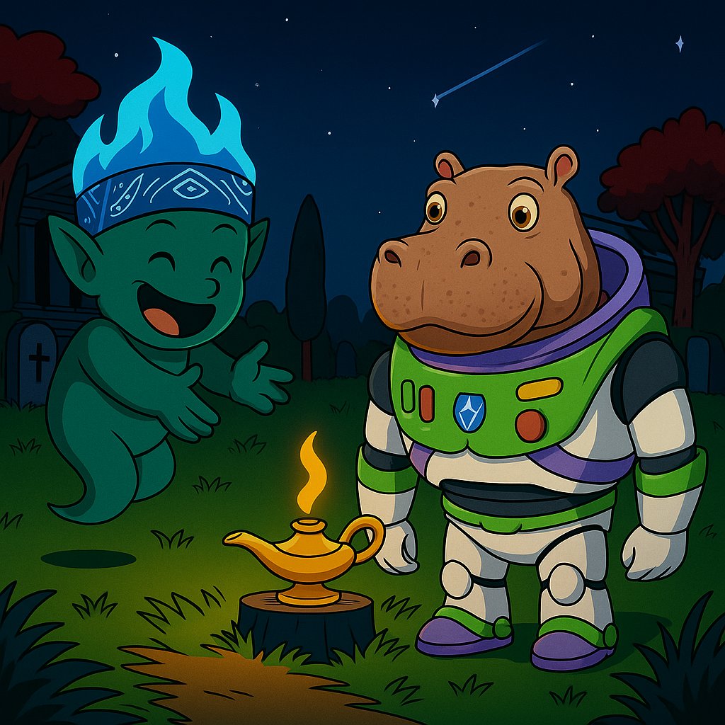 OGTriple Official (@ogtriplemedia) on Twitter photo We pass the lamp to <a href="/HangryHippoNFT/">Hangry Hippo</a>, inviting their community to awaken the power within.
All Hangry Hippo holders can mint during Phase One (FCFS) of the OGenie mint — May 14, 6PM EST.
Mint: 0.05 ETH | Chain: Ethereum
Mint site: ogenie.ogtriple.com
Join our Discord & We pass the lamp to <a href="/HangryHippoNFT/">Hangry Hippo</a>, inviting their community to awaken the power within.
All Hangry Hippo holders can mint during Phase One (FCFS) of the OGenie mint — May 14, 6PM EST.
Mint: 0.05 ETH | Chain: Ethereum
Mint site: ogenie.ogtriple.com
Join our Discord &