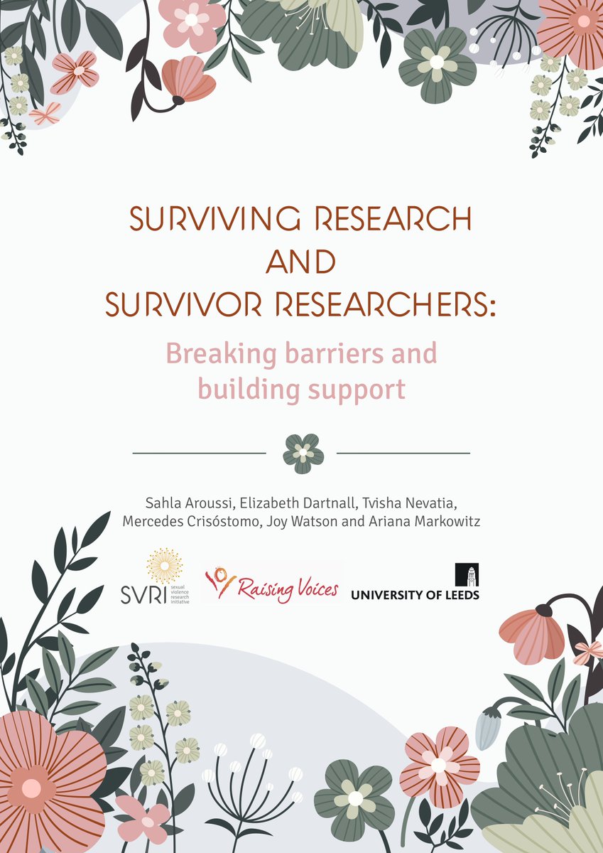 📚Surviving research &amp; survivor researchers: Breaking barriers &amp; building support.  
📷 Explore SVRI and <a href="/UniversityLeeds/">University of Leeds</a>' Knowledge exchange on how survivors engage in VAW/VAC research; their challenges, motivations &amp; institutional support required. 
🔗 bit.ly/3GOhxcL