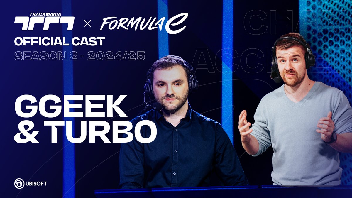 Trackmania (@trackmania) on Twitter photo 📣 <a href="/TMGGeek/">Thomas 'GGeek' Mengozzi</a> and <a href="/LuckersTurbo/">LuckersTurbo</a> will be your official casters, bringing you all the action from the final races of the <a href="/FIAFormulaE/">Formula E</a> championship.
It all kicks off tonight at 8PM CEST with the London track! Tune in!
➡️ twitch.tv/trackmania
➡️ FE YT channel: 📣 <a href="/TMGGeek/">Thomas 'GGeek' Mengozzi</a> and <a href="/LuckersTurbo/">LuckersTurbo</a> will be your official casters, bringing you all the action from the final races of the <a href="/FIAFormulaE/">Formula E</a> championship.
It all kicks off tonight at 8PM CEST with the London track! Tune in!
➡️ twitch.tv/trackmania
➡️ FE YT channel: