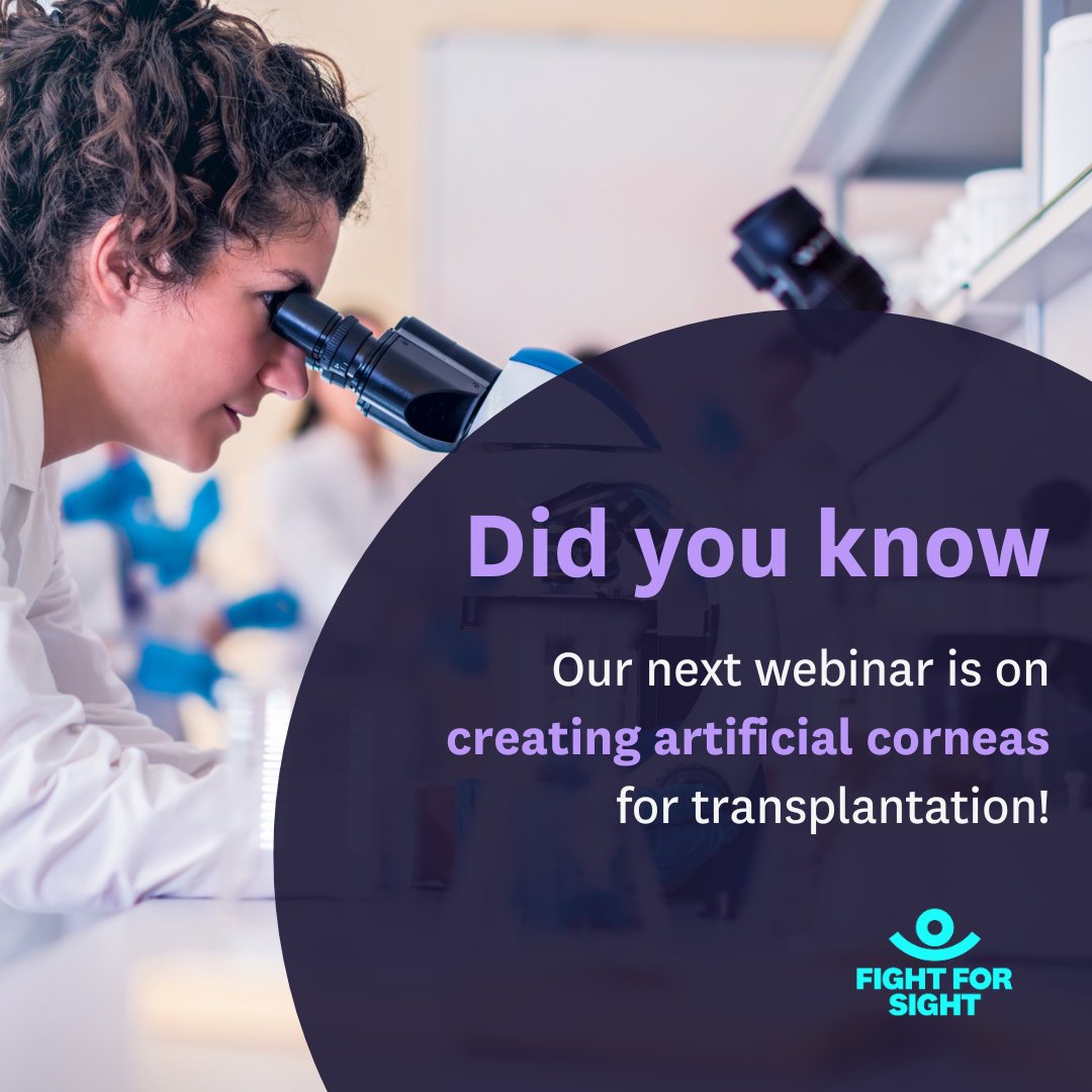 fightforsightUK's tweet image. We’re running a webinar on creating artificial corneas for transplantation with Dr Hannah Levis!
Date: 22.05.2025
Time: 13:00 - 14:00 BST
Spaces are limited, sign up here: ow.ly/Mrgv50VPUA2
