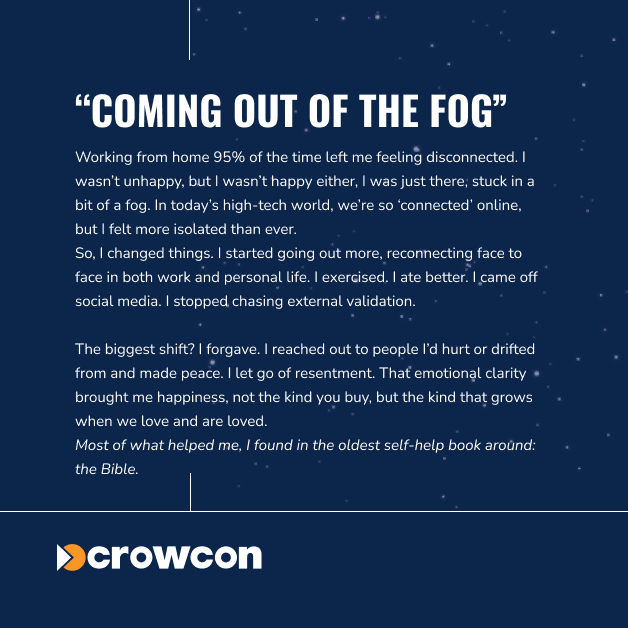 As we continue to mark #MentalHealthAwareness, another team member opened up about feeling disconnected while working remotely and how they found their way out of the fog. This powerful reflection reminds us that happiness often begins with human connection.

#WeAllHaveAStory
