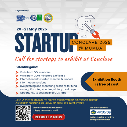 CSIR-National Chemical Laboratory (@csir_ncl) on Twitter photo Startup Conclave 2025!
Join us in Mumbai on 20–21 May 2025 for one of the biggest startup events of the year!
Organized by CSIR–NCL, <a href="/CSIR_NEERI/">CSIR-NEERI</a> & <a href="/CSIRNIOGoa/">CSIR-NIO GOA</a> | Partner: @venturecenter
#StartupConclave2025 #MumbaiStartups
Register here: docs.google.com/forms/d/1Dl-Rq… Startup Conclave 2025!
Join us in Mumbai on 20–21 May 2025 for one of the biggest startup events of the year!
Organized by CSIR–NCL, <a href="/CSIR_NEERI/">CSIR-NEERI</a> & <a href="/CSIRNIOGoa/">CSIR-NIO GOA</a> | Partner: @venturecenter
#StartupConclave2025 #MumbaiStartups
Register here: docs.google.com/forms/d/1Dl-Rq…