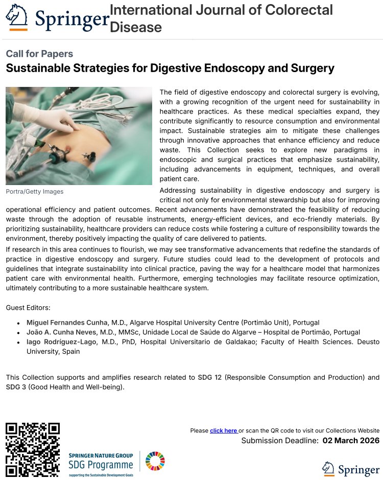 Springer Nature Surgery (@springersurgery) on Twitter photo Share with a global redearship your latest works on Digestive Endoscopy!
Submit: Scan QR code on flyer or click shorturl.at/SJZzY
<a href="/GianlucaPellino/">Gianluca Pellino</a> <a href="/Springer_Med/">Springer Medicine</a> #surgery #endoscopy Share with a global redearship your latest works on Digestive Endoscopy!
Submit: Scan QR code on flyer or click shorturl.at/SJZzY
<a href="/GianlucaPellino/">Gianluca Pellino</a> <a href="/Springer_Med/">Springer Medicine</a> #surgery #endoscopy