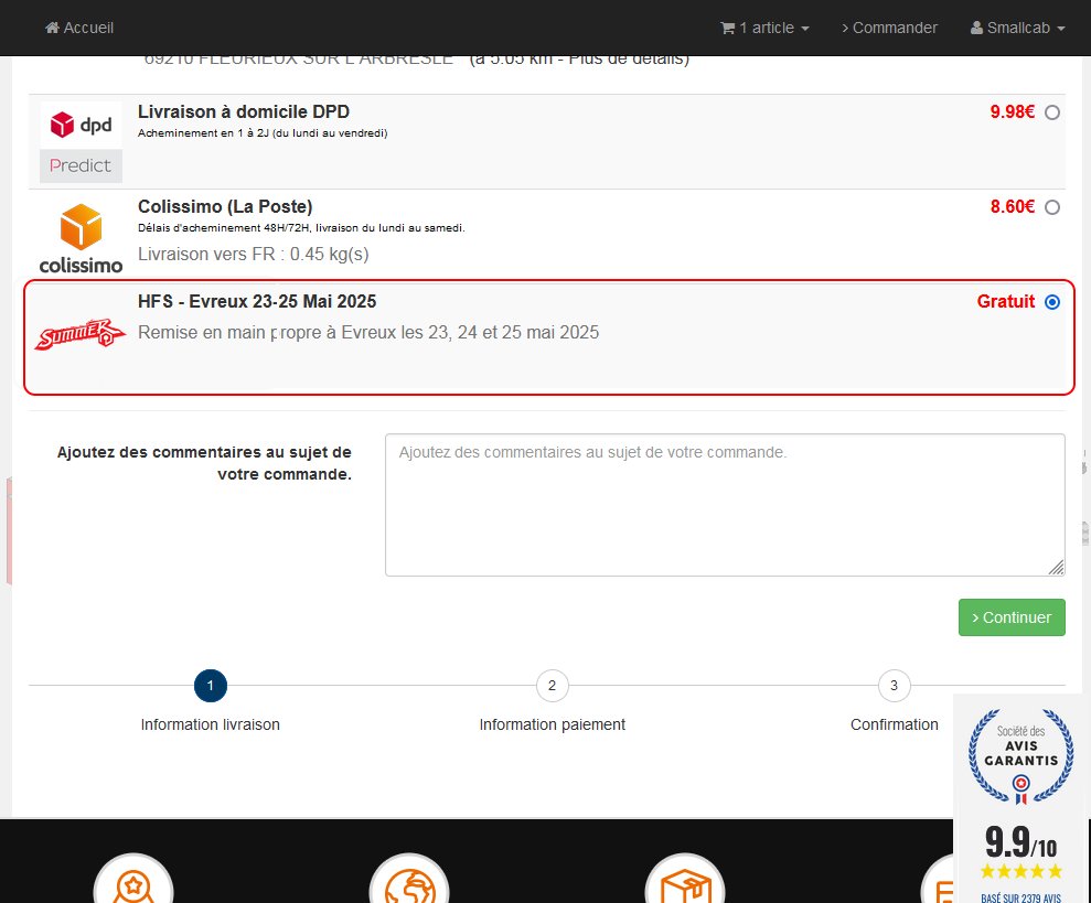 SmallCab_net's tweet image. Du vendredi 23 mai au dimanche 25 mai, nous serons présents au HFS Summer à Evreux -&amp;gt; facebook.com/events/3925616…

Si vous souhaitez des pièces en particulier, commander directement sur le site.
Nous proposons un mode de livraison gratuit pour le salon.
smallcab.net