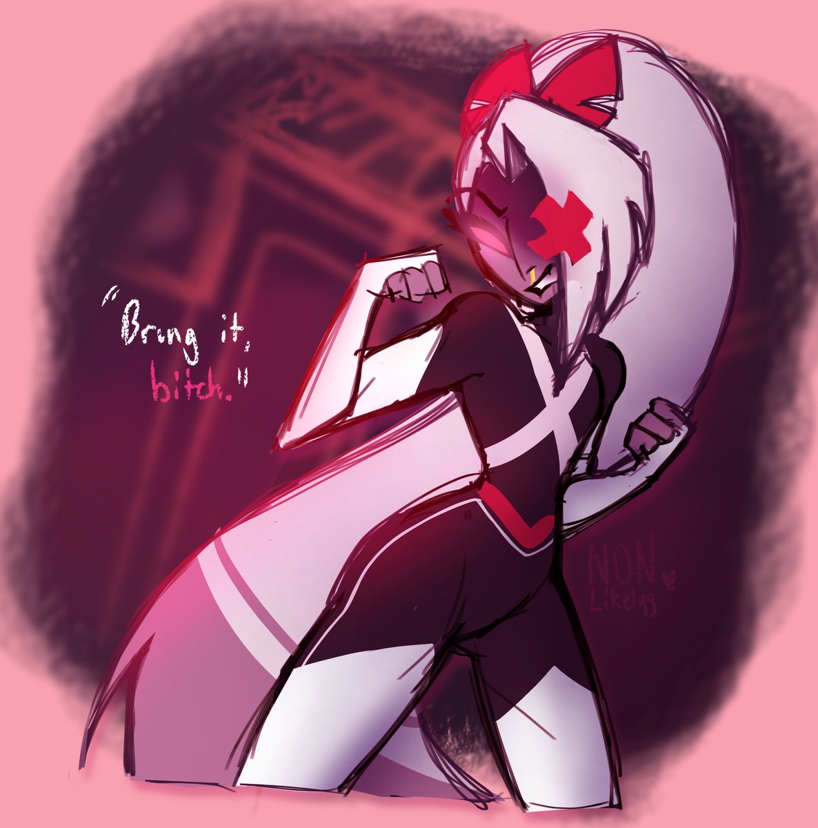 I was practicing half asleep but teehe Vaggie so cool 🎀💕

#vaggiehazbinhotel #vaggie