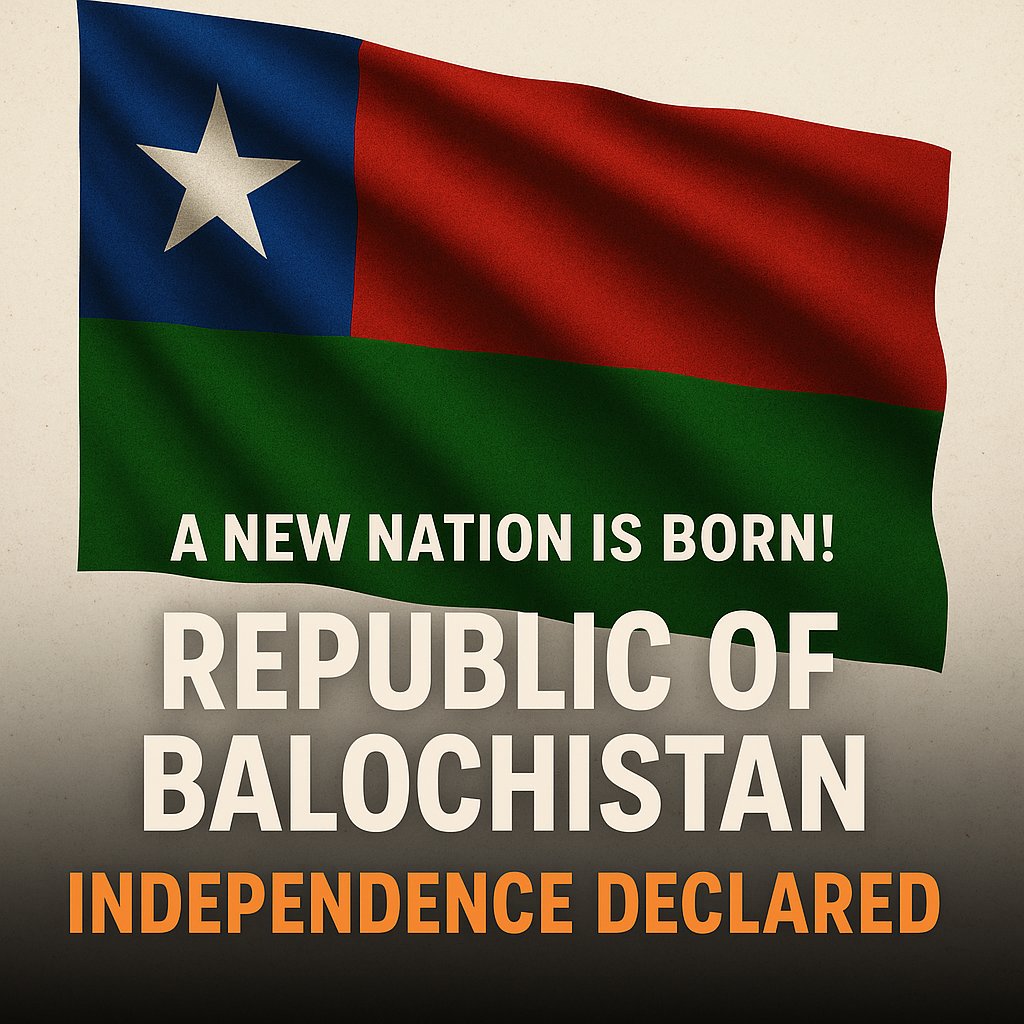 #BalochistanIsNotPakistan
Congratulations 👏 all all Baloch in #Balochistan abroad on your freedom as a free and independent country.
#BalochLiberationArmy 
I am very happy 😊.
