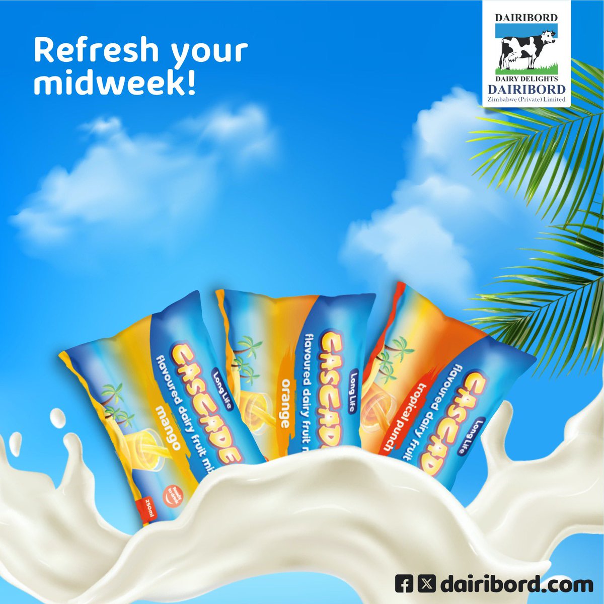 250mls of fruity power! Cascade Sachets are your go-to midweek refreshment—easy to carry, delicious to sip! Which one are you grabbing today?
#Dairibord #Cascade