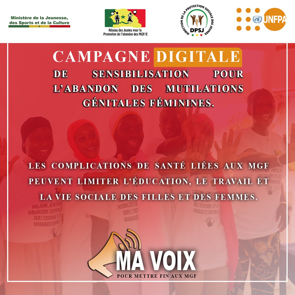 💔 Les MGF volent l’enfance, brisent des vies, étouffent des rêves.
Elles empêchent des filles d’apprendre, de travailler, de vivre librement.
✋ Disons STOP.
🎙️ #MaVoixPourLesFilles
#StopMGF #ZéroMGF #DroitsDesFilles