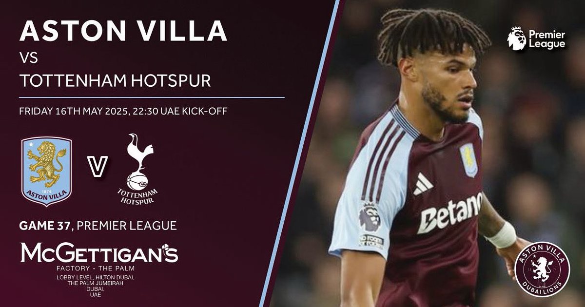 ONE MORE HOME GAME TO GO!!! We all know how HUGE this game is of course so, join us at McGettigans Factory and support the team. All Villa welcome and we start meeting from 8pm onwards. Discounts &amp; Drinks package as always. COYVB UTV!