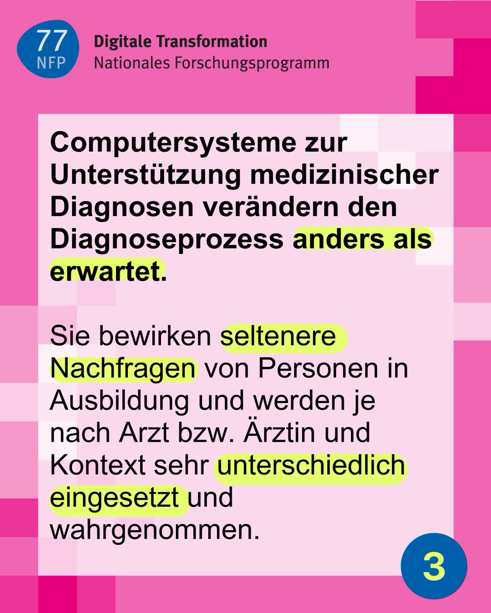 NFP 77 Digitale Transformation (@nrp77_digital) on Twitter photo NFP 77 Projektabschluss zu KI-basierten Diagnosesystemen in der Notfallmedizin
<a href="/wolfhautz/">Wolf Hautz</a>
nfp77.ch/de/pQXLDQzrBW5…
#KI #DigitaleTransformation #Notfallmedizin #Akutmedizin #NFP77 NFP 77 Projektabschluss zu KI-basierten Diagnosesystemen in der Notfallmedizin
<a href="/wolfhautz/">Wolf Hautz</a>
nfp77.ch/de/pQXLDQzrBW5…
#KI #DigitaleTransformation #Notfallmedizin #Akutmedizin #NFP77