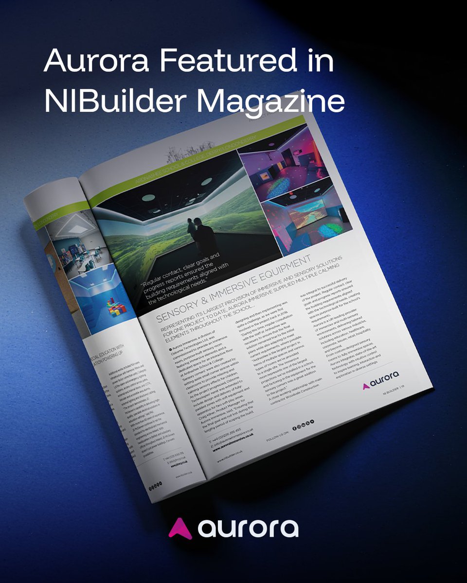 We’re thrilled to be spotlighted in the latest issue of @buildermag. Our work at Ardnashee School &amp; College marks one of our largest immersive and sensory projects to date. Huge thanks to Woodvale Construction for a truly collaborative build.

loom.ly/fFLZqPI