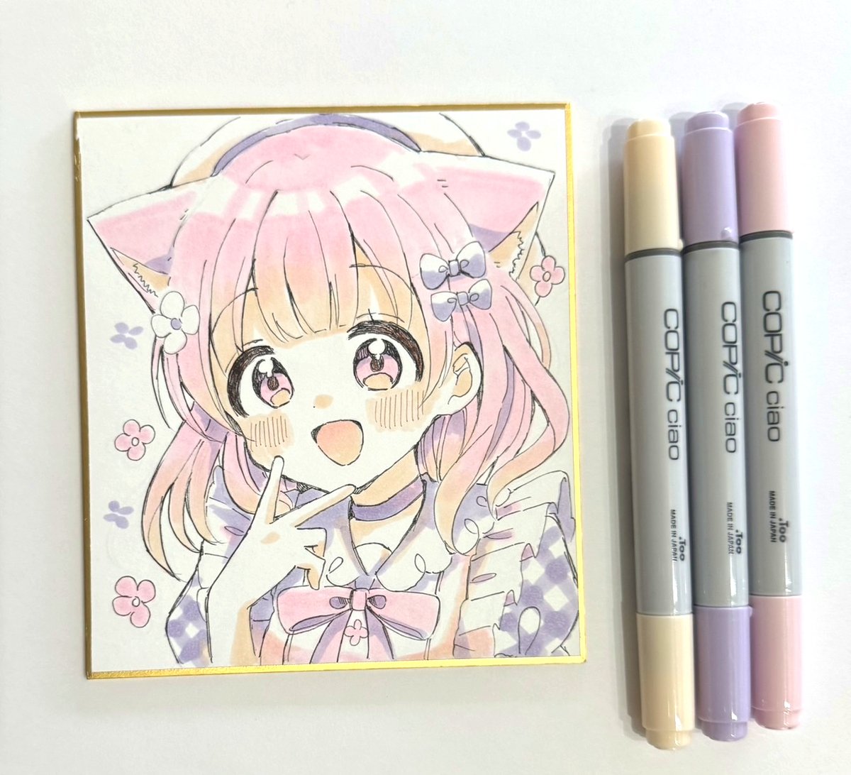 佐倉おりこ　直筆イラスト色紙　3枚セット 佐倉おりこ 直筆イラスト色紙 3枚セット 佐倉おりこ先生 直筆