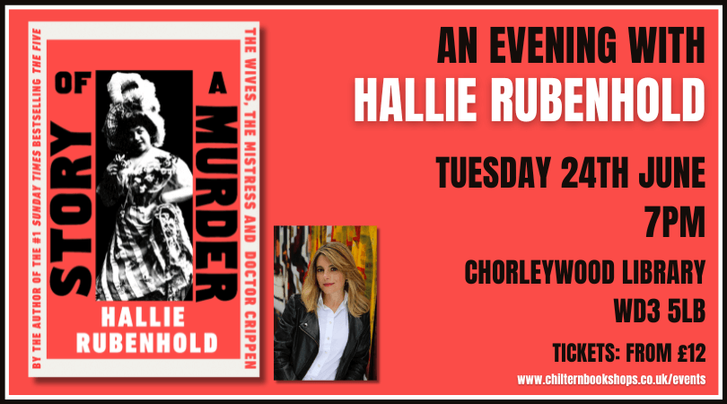 Chorleywood Bookshop (@cwbookshop) on Twitter photo We’re delighted to be welcoming Baillie Gifford prize-winning author <a href="/HallieRubenhold/">Hallie Rubenhold</a> to #Chorleywood on Tuesday 24th June!
Hallie will be discussing her fascinating new book, STORY OF A MURDER: The Wives, the Mistress and Dr Crippen. Tickets here! 👇
chilternbookshops.co.uk/event/an-eveni… We’re delighted to be welcoming Baillie Gifford prize-winning author <a href="/HallieRubenhold/">Hallie Rubenhold</a> to #Chorleywood on Tuesday 24th June!
Hallie will be discussing her fascinating new book, STORY OF A MURDER: The Wives, the Mistress and Dr Crippen. Tickets here! 👇
chilternbookshops.co.uk/event/an-eveni…