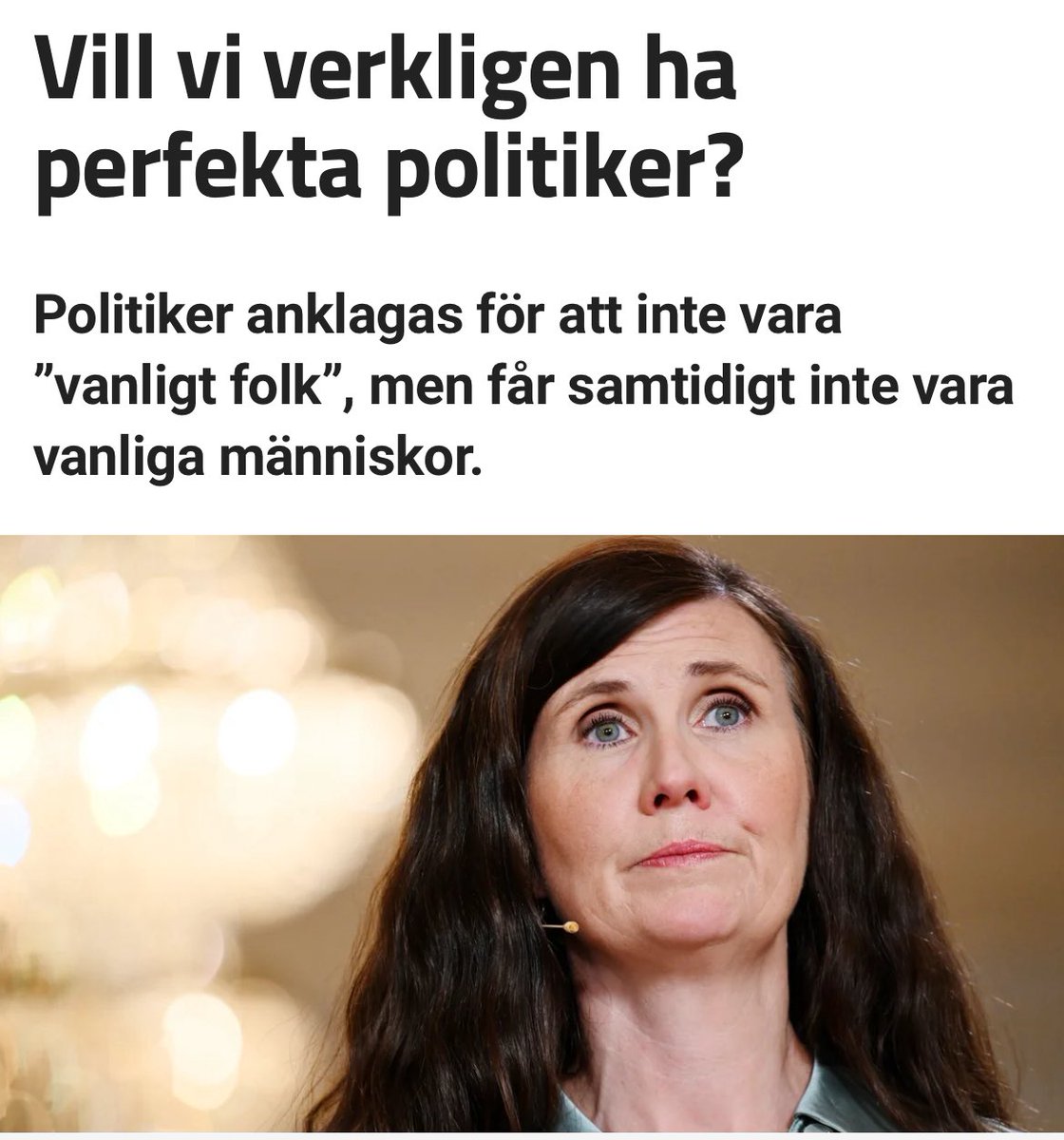 Märta Stenevis berättelse väcker en viktig fråga: Vill vi att våra politiker ska vara perfekta – eller mänskliga?

Min ledare på Unt.se idag:
unt.se/ledare/ledarkr…