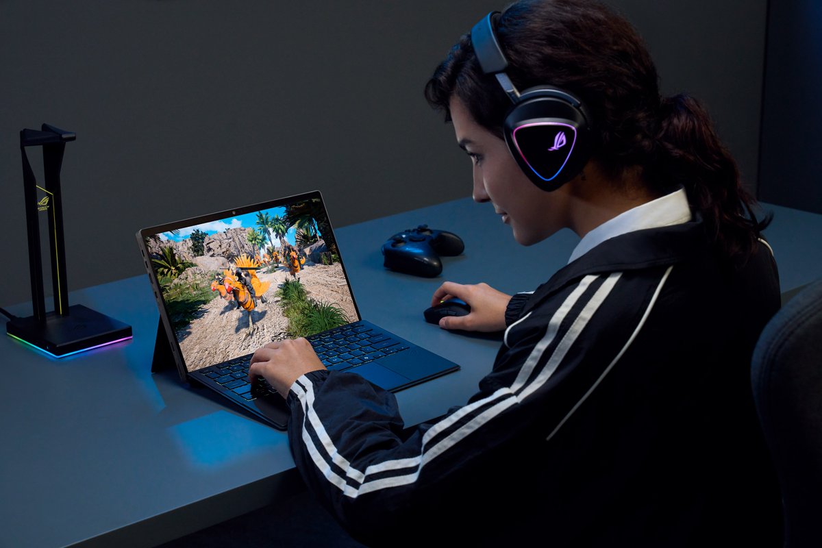 ASUS_ROGNA's tweet image. With its stellar design and unmatched performance, the ROG Flow Z13 isn&apos;t just eye candy. 

This is the most powerful gaming tablet in the world ✅ #ROG #FlowZ13 #gamingtablet