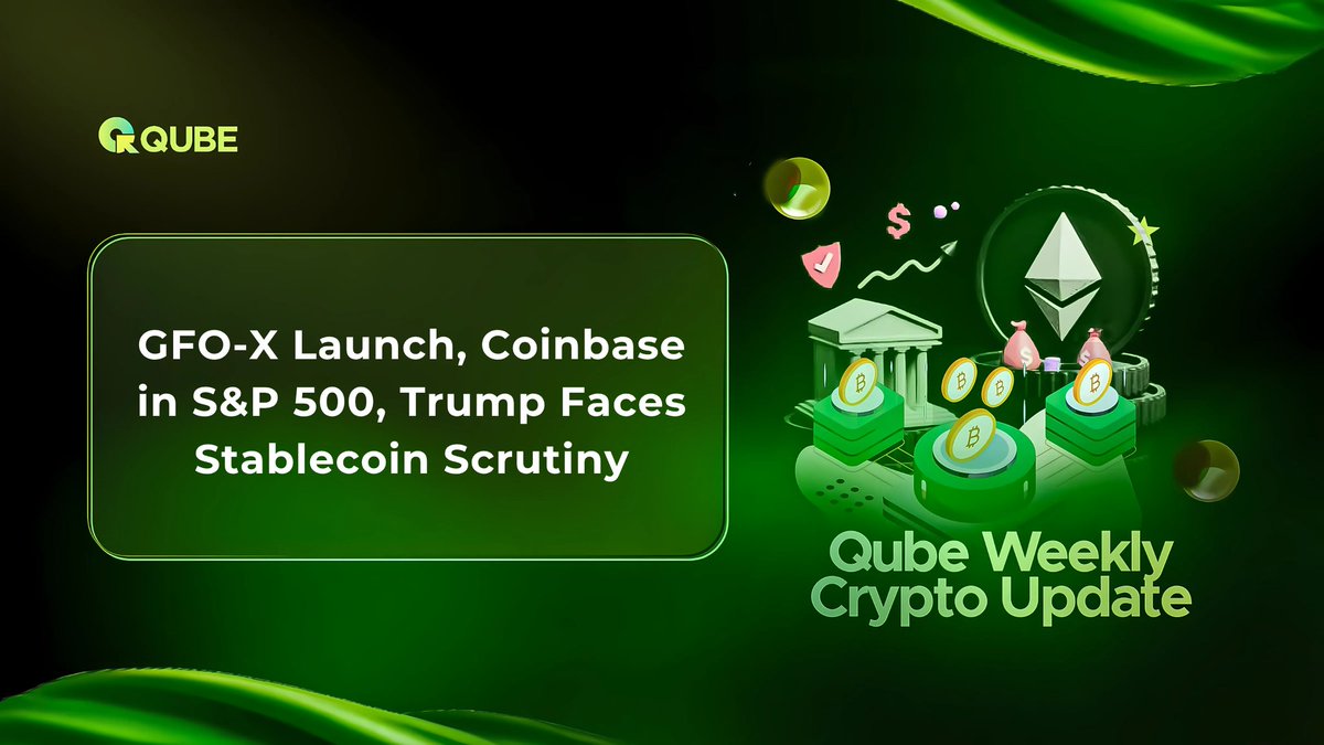 📌 This Week on Qube Crypto Market Update

• U.S. SEC Initiatives: SEC Chair Paul Atkins announced plans to establish clear guidelines for crypto tokens classified as securities. The SEC is also considering adjustments to allow registered broker-dealers with an Alternative