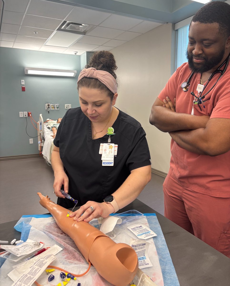 Our Family Medicine residents sharpened their skills in glucocorticoid knee joint injections, knee aspirations, pediatric lumbar punctures, and IV insertions—led by the always knowledgeable Dr. Weeks💉

 #FamMed #FamilyMedicineResidents #Residency #AcademicHalfDay