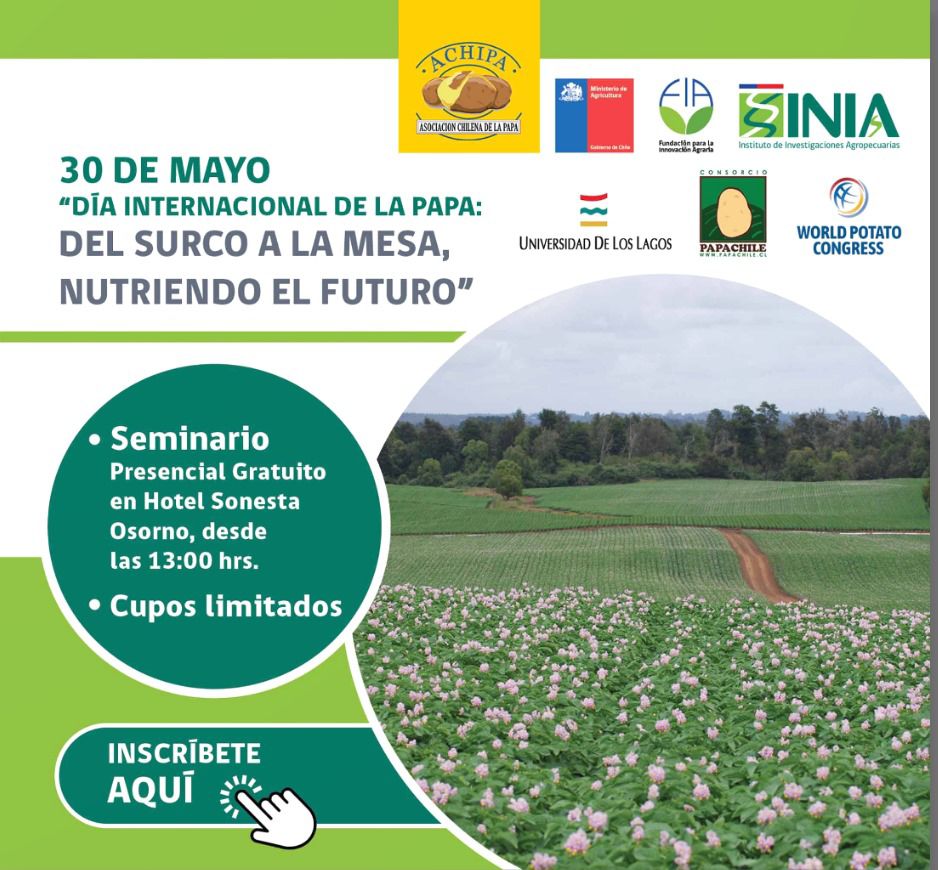 Ingrid Martínez 🌎 (@ingrid_mrtnez) on Twitter photo Ven a celebrar el #DíaInternacionaldelaPapa 🥔 este 30 de Mayo en Osorno, Hotel Sonesta. Disfruta de una tarde de aprendizaje con expositores nacionales e internacionales, stands, panel sensorial 🍟 mientras expandes tus redes🌎
👇
campoytecnologia.com/dia-de-la-papa/
campoytecnologia.com/formulario-de-… Ven a celebrar el #DíaInternacionaldelaPapa 🥔 este 30 de Mayo en Osorno, Hotel Sonesta. Disfruta de una tarde de aprendizaje con expositores nacionales e internacionales, stands, panel sensorial 🍟 mientras expandes tus redes🌎
👇
campoytecnologia.com/dia-de-la-papa/
campoytecnologia.com/formulario-de-…