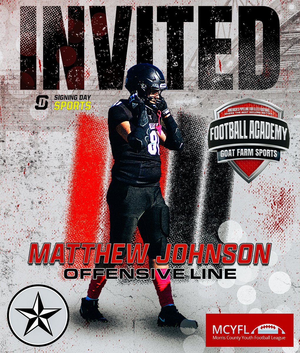 Military Appreciation Bowl Week (@usarmybowl) on Twitter photo Congratulations <a href="/Matt_G_Johnson_/">Matthew Johnson</a>
on #TheInvite to #TheFootballAcademy. #WeHaveAJerseyForYou. Top Performers evaluated for #TheNationalCombine & #MilitaryAppreciationBowl. Nominate Your Athletes Today: forms.gle/GsYSXs23SQN3TX… Congratulations <a href="/Matt_G_Johnson_/">Matthew Johnson</a>
on #TheInvite to #TheFootballAcademy. #WeHaveAJerseyForYou. Top Performers evaluated for #TheNationalCombine & #MilitaryAppreciationBowl. Nominate Your Athletes Today: forms.gle/GsYSXs23SQN3TX…