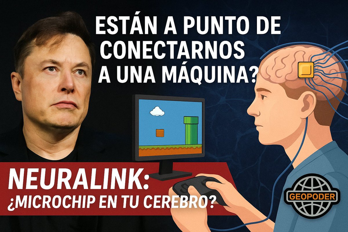 CGeopoder's tweet photo. 🧠 ¿Están a punto de conectarnos a una máquina?

Neuralink ya ha implantado un microchip en un paciente con ELA que puede editar videos con su mente.
¿Avance milagroso o amenaza real?
Estreno ⏰ 18:00
#Neuralink #ElonMusk #MicrochipCerebral #Transhumanismo #Geopoder https://t.co/VF80dgEeWl