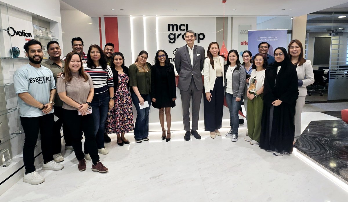 A big thank you to Dusit Thani Abu Dhabi and Maria Aiza Agustin-Santillan for visiting our MCI Middle East office! It was a wonderful meeting — we truly appreciate the opportunity to connect, and we look forward to working together.