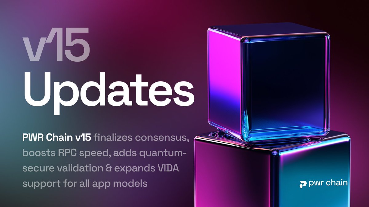ToucheSamuel's tweet photo. PWR Chain v15 is live! Here are some of its updates 

faster validator communication

smoother block &amp; tx propagation

streamlined execution flow

advanced analytics &amp; state tools

refined governance mechanisms https://t.co/ViaQjEEhN1