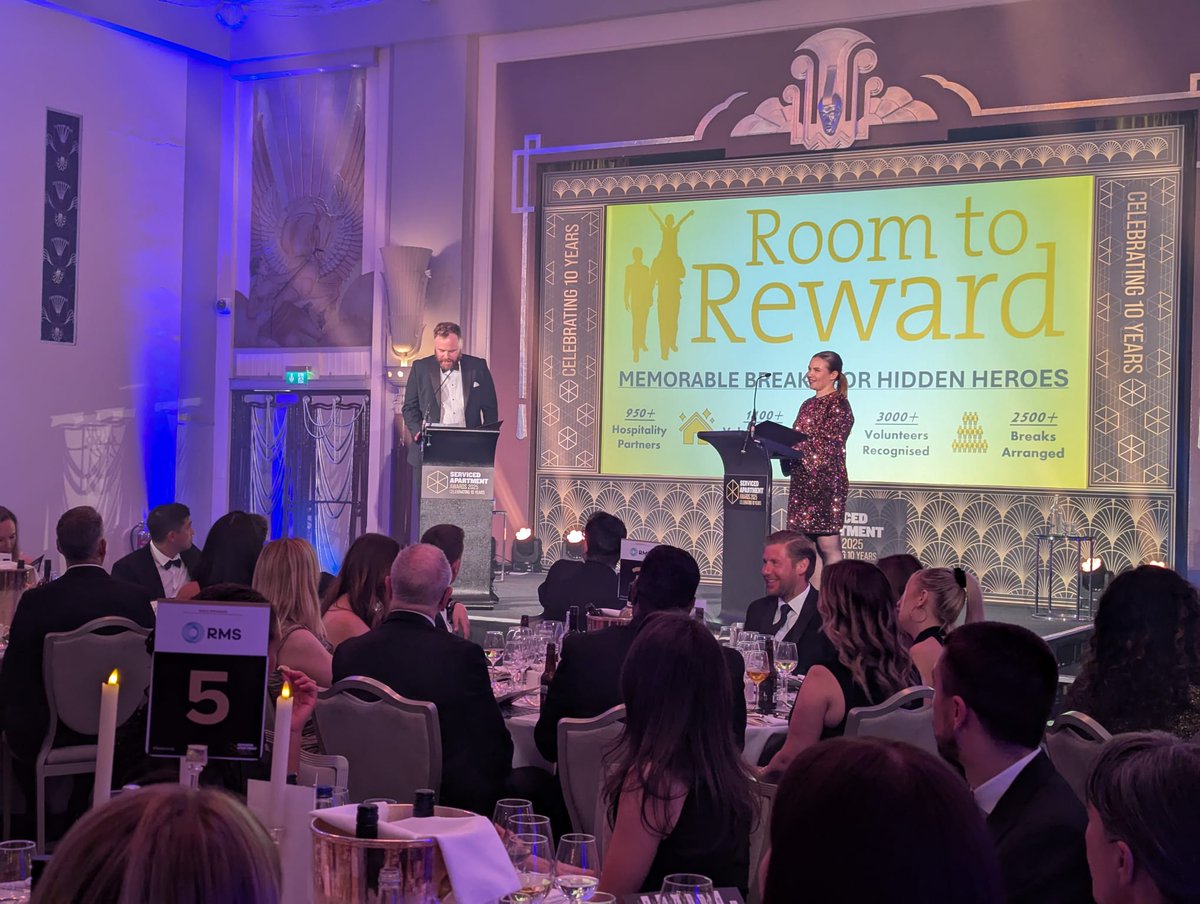 Room to Reward (@roomtoreward) on Twitter photo Huge thanks to the wonderful <a href="/ServAptNews/">Serviced Apartment News</a> for having R2R back as the charity partner of the brilliant #servicedapartmentawards last night. Over £1700 raised and some amazing new partners signed up! Huge thanks to the wonderful <a href="/ServAptNews/">Serviced Apartment News</a> for having R2R back as the charity partner of the brilliant #servicedapartmentawards last night. Over £1700 raised and some amazing new partners signed up!