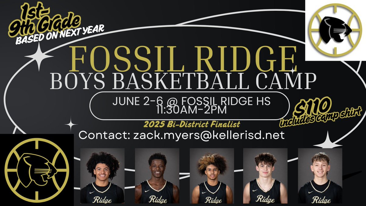 🏀Come and join us for Ridge Basketball Camp 2025!!!
