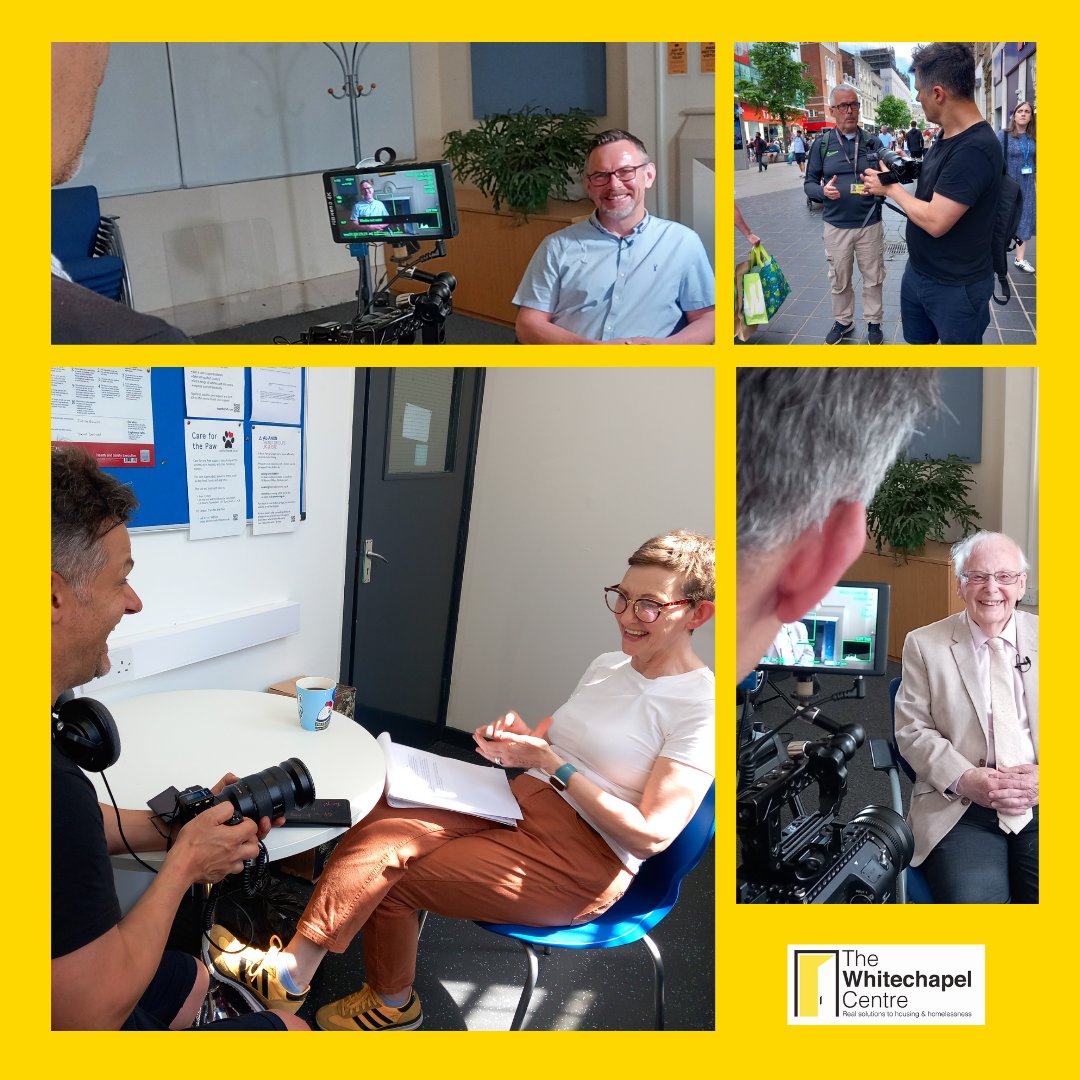 Whitechapel Centre (@whitechapelliv) on Twitter photo A great day filming for our 50th anniversary. Interviews with our CEO David, our President Terry, Alison at our assessment centre, and on the streets chatting with outreach worker Russ. We can’t wait to show you the edited film! Thanks to Adam <a href="/BigEggFilms/">Big Egg Films</a>! A great day filming for our 50th anniversary. Interviews with our CEO David, our President Terry, Alison at our assessment centre, and on the streets chatting with outreach worker Russ. We can’t wait to show you the edited film! Thanks to Adam <a href="/BigEggFilms/">Big Egg Films</a>!